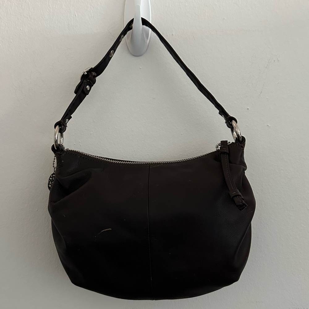 Coach Vintage Black/Brown Leather Mini Shoulder Bag
